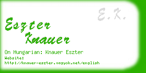 eszter knauer business card